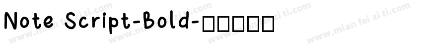 Note Script-Bold字体转换